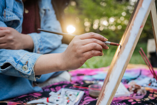 Detail Of A Hand Painting.