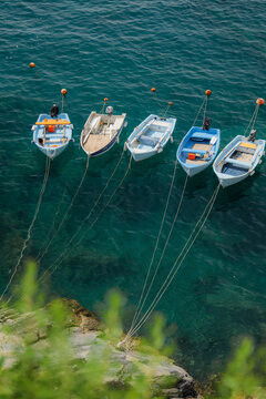 Boats on the Mediterranean coast 