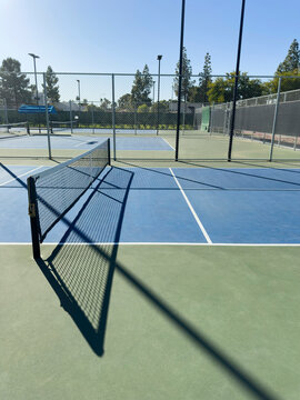  Pickleball court landscape and nobody 