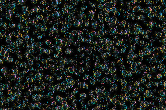 Plenty of Messy Bubbles- Background with Copyspace