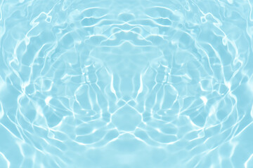Blue water with ripples on the surface. Defocus blurred transparent blue colored clear calm water...