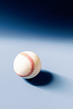 Single Baseball Ball From Above