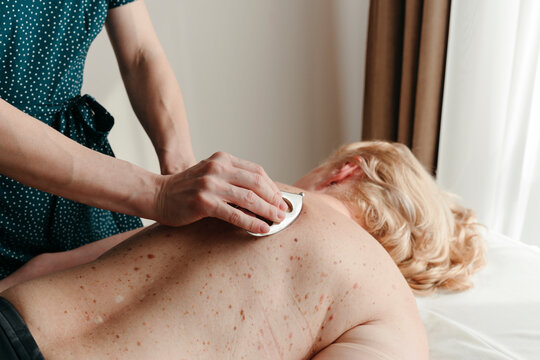 Back Massage at a Wellness Center
