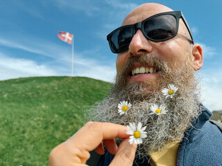 enjoying the countryside in jelling denmark