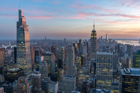 Empire State and One Vanderbilt at Night