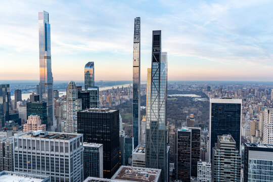 Billionaire's Row and Central Park at Dawn