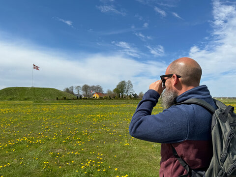 enjoying the countryside in jelling denmark