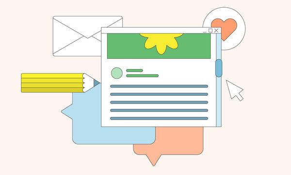 Getting newsletter and reading it.