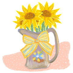 sunflower in summer background 