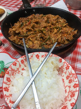 Typical South Korean food Bulgogi (불고기)