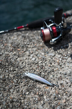Fishing lure at lake