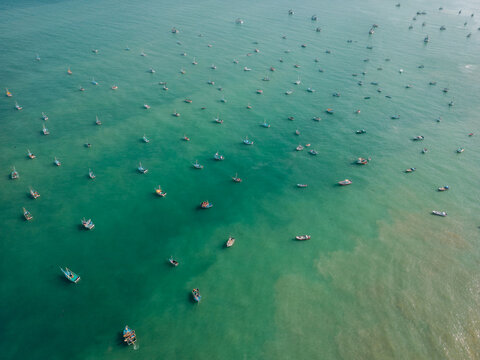 Fishing Boats in the Sea