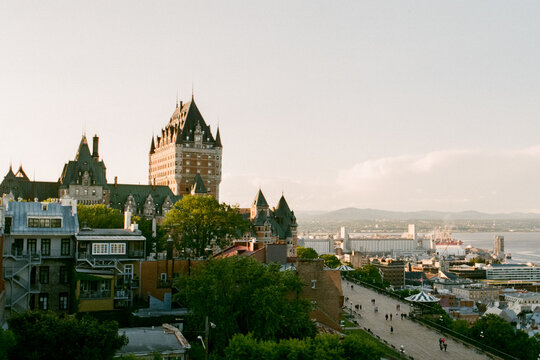 View of Quebec City with a river