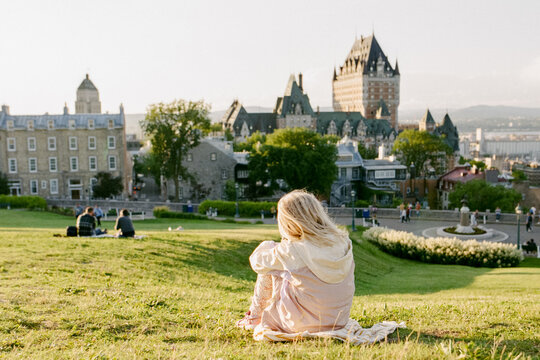 A girl in Quebec City