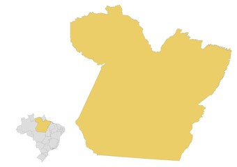 Mapa del estado de Pará​ en Brasil © Stockchi