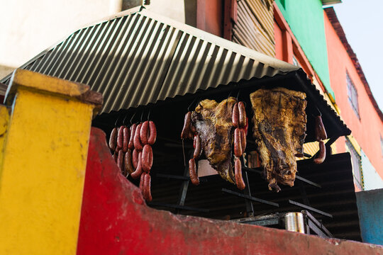 Asado meat in Buenos Aires
