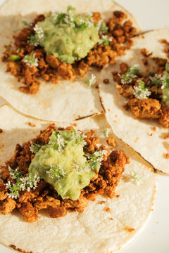 Vegan Tofu Tacos with Guacamole 