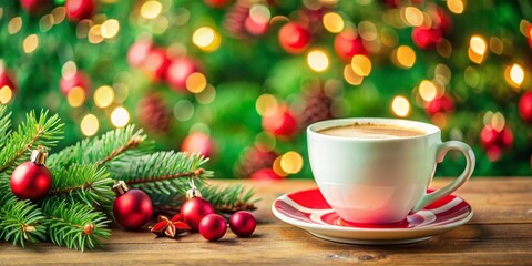 Christmas black coffee cup