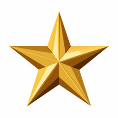 Obraz premium golden star isolated on white