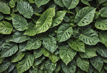 Fototapeta premium Abstract nature leaf green texture background tropical leaves