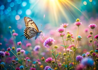 Butterfly In The Spring Meadow