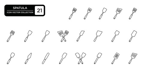 Spatula icon collection, vector icon templates editable and resizable.