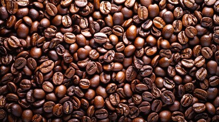Obraz premium Roasted coffee beans for backdrop