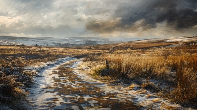 Darwen moor on a cold morning