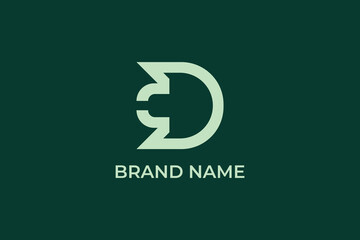 letter D and bulb logo, letter C and bulb logo, letter D and brackets logo, logomark, letter D finance company logo