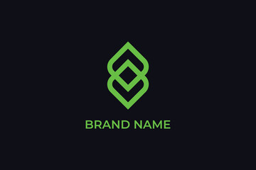 chain link logo, hexagon logo, leaf icon logo, leaf chain logo, connection logo, logomark, eco friendly logo, recycle leaf logo, logomark