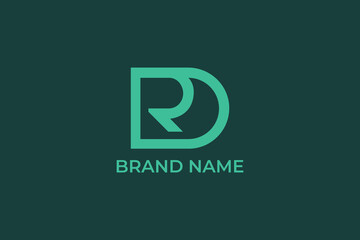 letter DR vector abstract logo, letter PD corporate company logo, letter RD business logo