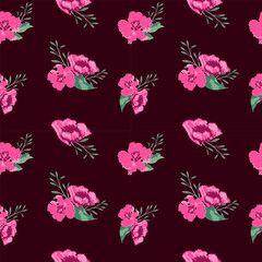 Simple cute pattern in small-scale roses flowers. Millefleurs. Liberty style. Floral seamless background for textile or book covers, manufacturing, wallpapers, print, gift wrap and scrapbooking.