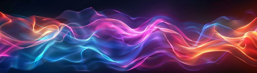 Fototapeta premium Abstract colorful glowing smoke background.