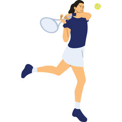 Tennis Player Illustration