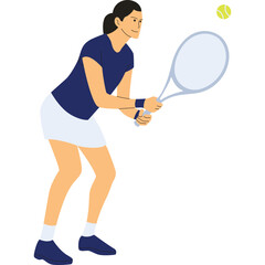 Tennis Player Illustration
