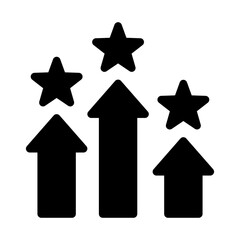 competitive advantage glyph icon