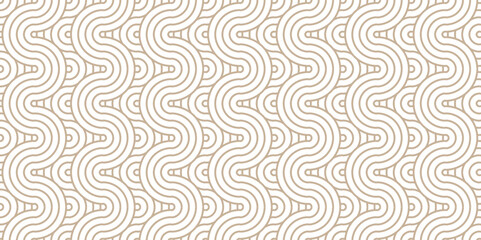 Fototapeta premium Abstract Overlapping Pattern Minimal diamond geometric waves spiral and abstract circle wave line. brown and brown seamless tile stripe geometric create retro square line backdrop pattern background.