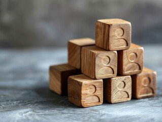 CSR Business and Corporate Responsibility on wooden cubes -ai