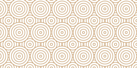 Overlapping Pattern Minimal diamond geometric waves spiral and abstract circle wave line. brown color seamless tile stripe geometric create retro square line backdrop pattern background.