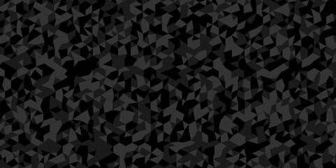 Vector geometric seamless diamond technology black and gray triangle element light background. Abstract digital grid light pattern black Polygon Mosaic triangle, business and corporate background.