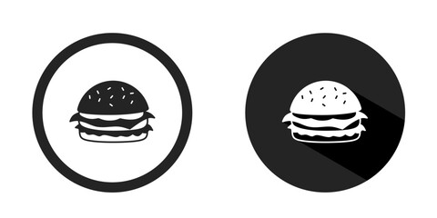 Burger logo. Burger icon vector design black color. Stock vector.