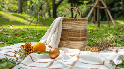 picnic summer relax flowers fruits natural