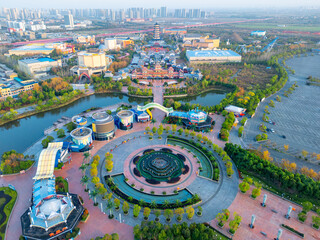Aerial Photography of Scenery in Fangte Tourist Area, Ningbo City, Zhejiang Province, China