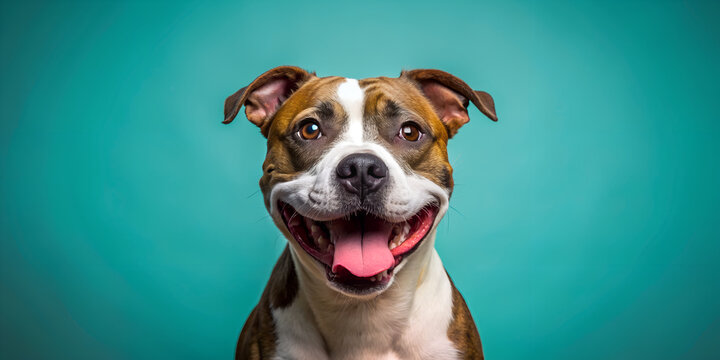 joyfull dog staffordshire bull terrier