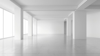 Obraz premium Clean white space with a large empty area and a smooth background.