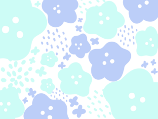 北欧風の背景テンプレート19 でか花柄