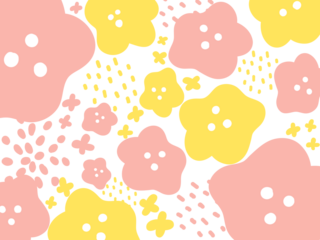 北欧風の背景テンプレート19 でか花柄