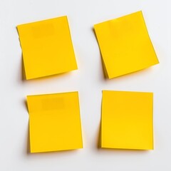 Blank yellow paper taped to the wall for writing messages.