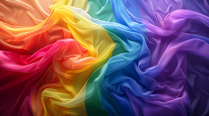 Abstract rainbow waves with liquid-like texture.