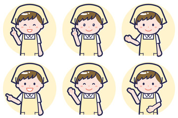 男性ハウスキーパーのポーズセット_03